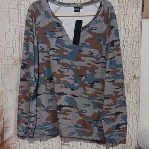Mono B Camouflage Long Sleeve Tee